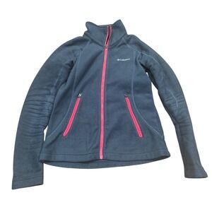 Columbia Interchange Fleece Jacket Full Zip Gray Pink Womens Size M